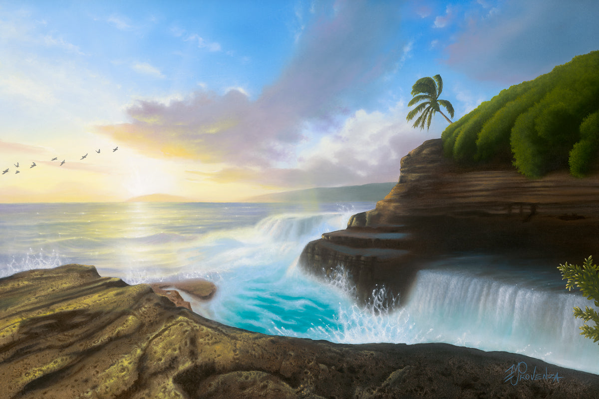 Pintura original: La palmera solitaria de Michael Provenza