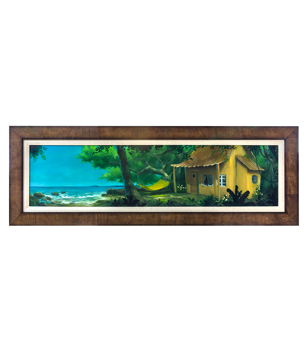Pintura original: Bungalow junto al mar de Rob Kaz