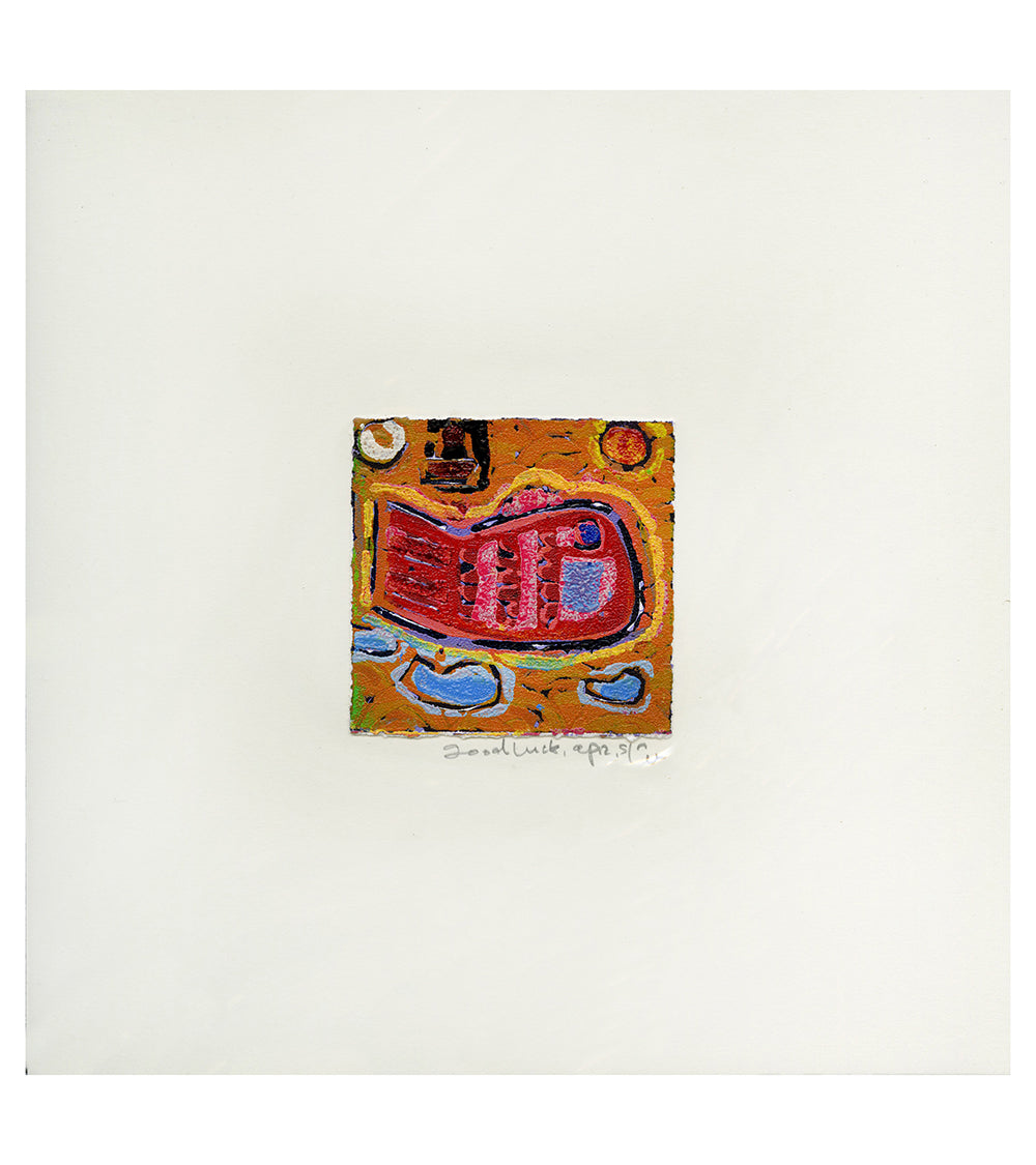 Original Woodblock Painting "Good Luck" by Seung Lee