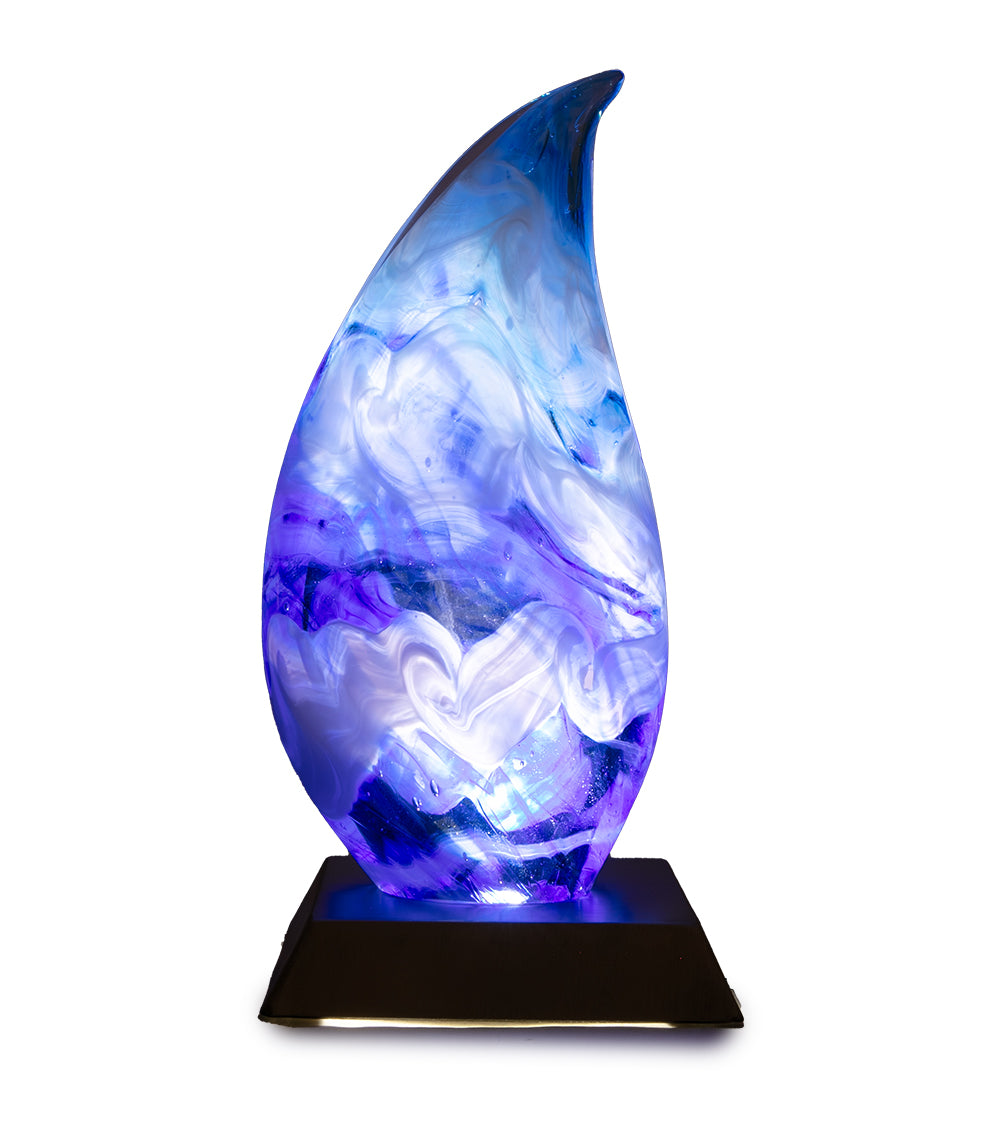 Escultura de vidrio ondulada "Kalapana Kai Sidewave" (ancho: 353 cm)
