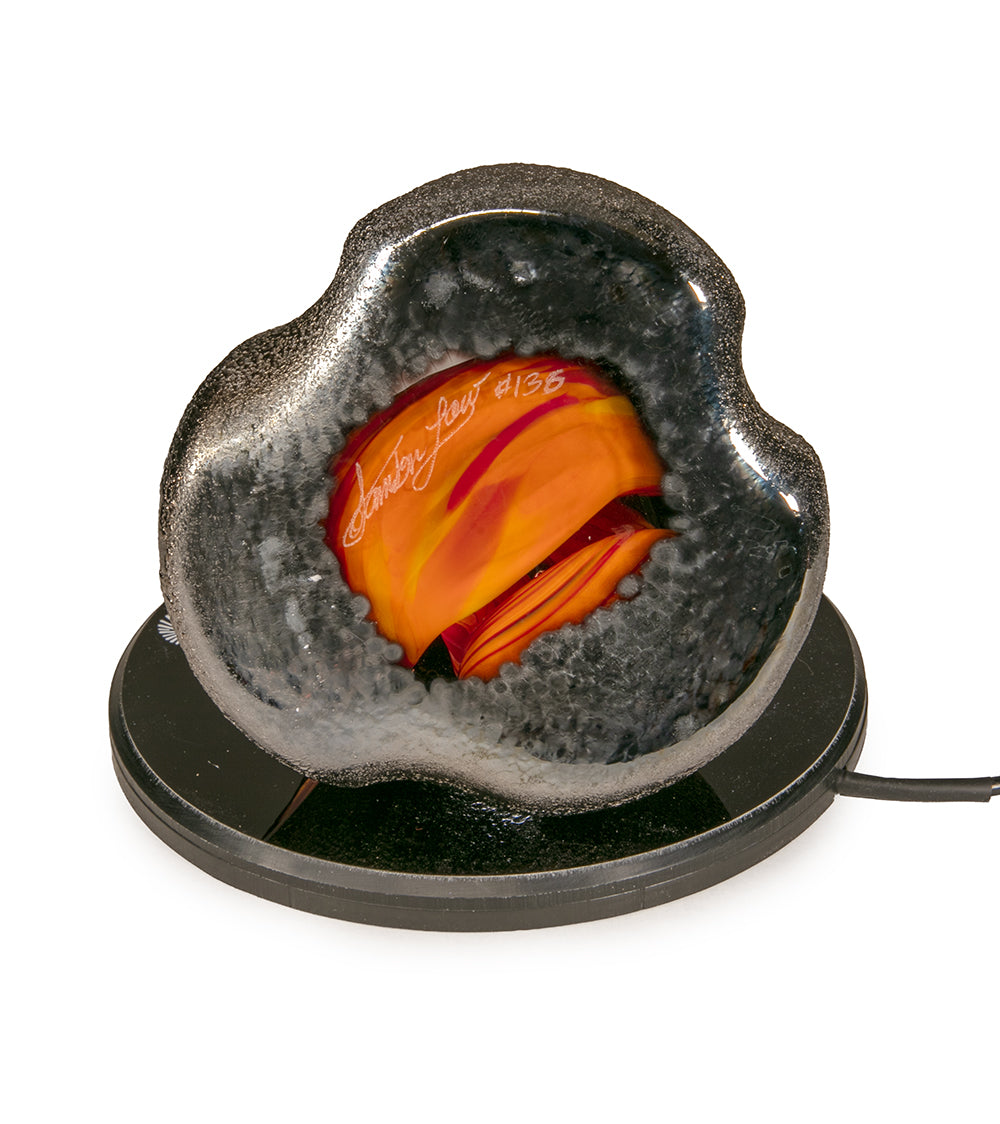 Glass "Volcano w/Light Base" by Samson Low