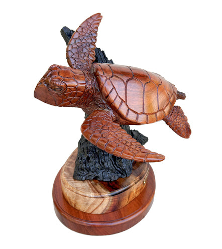 Koa Wood Sculpture "Island Adventurer" by Craig Nichols