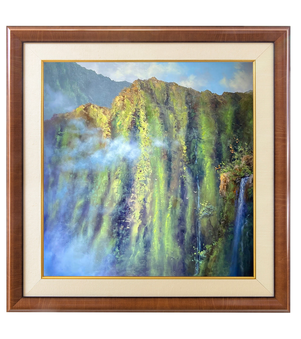 Pintura original: Besado por el sol de la mañana de George Eguchi