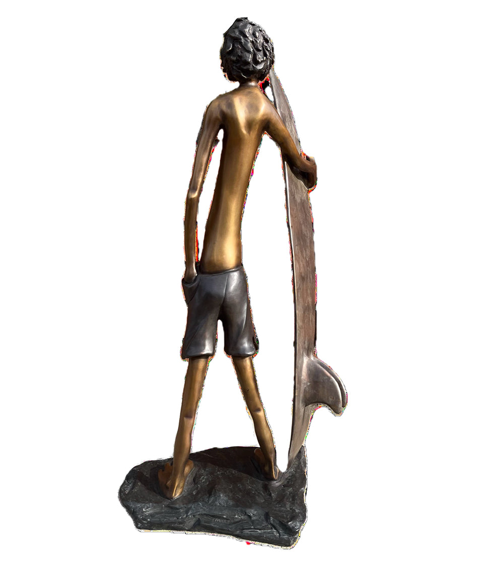 Bronze Sculpture "Surfer Boy II" by Marty Goldstein