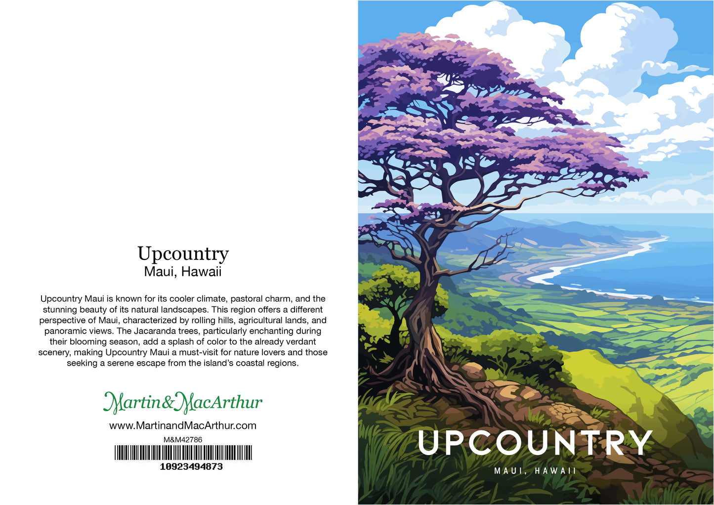 Greeting Card "Upcountry, Maui" Hawaii Travel Art