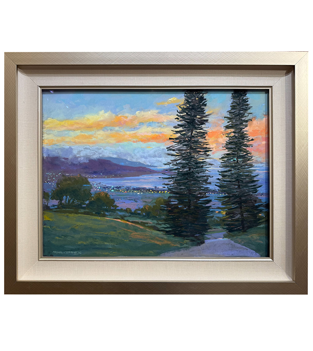 Original Pastel Painting "Valley Isle at Dusk" by Michael Clements 24 x 18