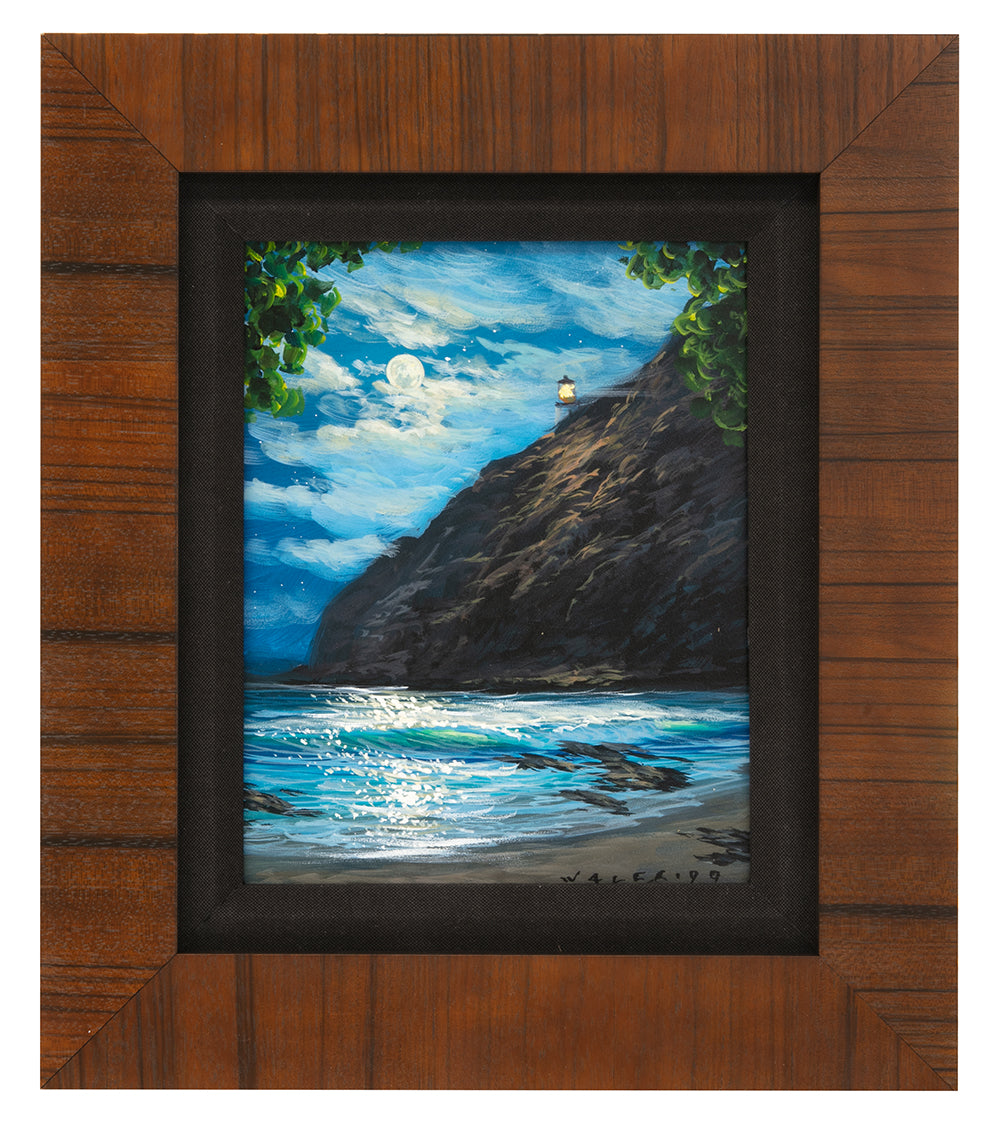 オリジナル絵画:アクリル:ウォルフリド・ガルシア作「満月の海景」