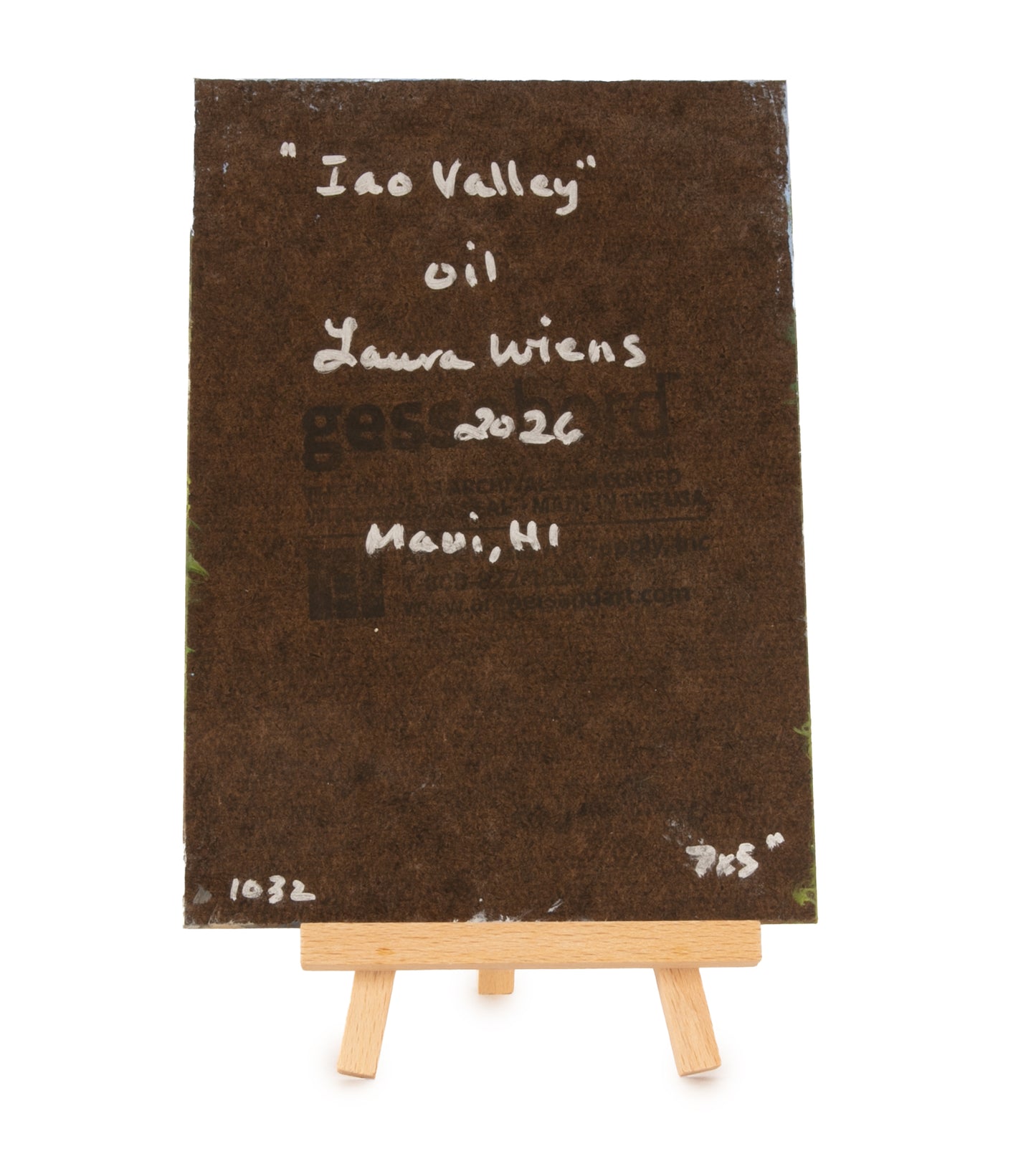 Original Oil Painting "Iao Valley 1032" with Table-top Easel by Laura Wiens