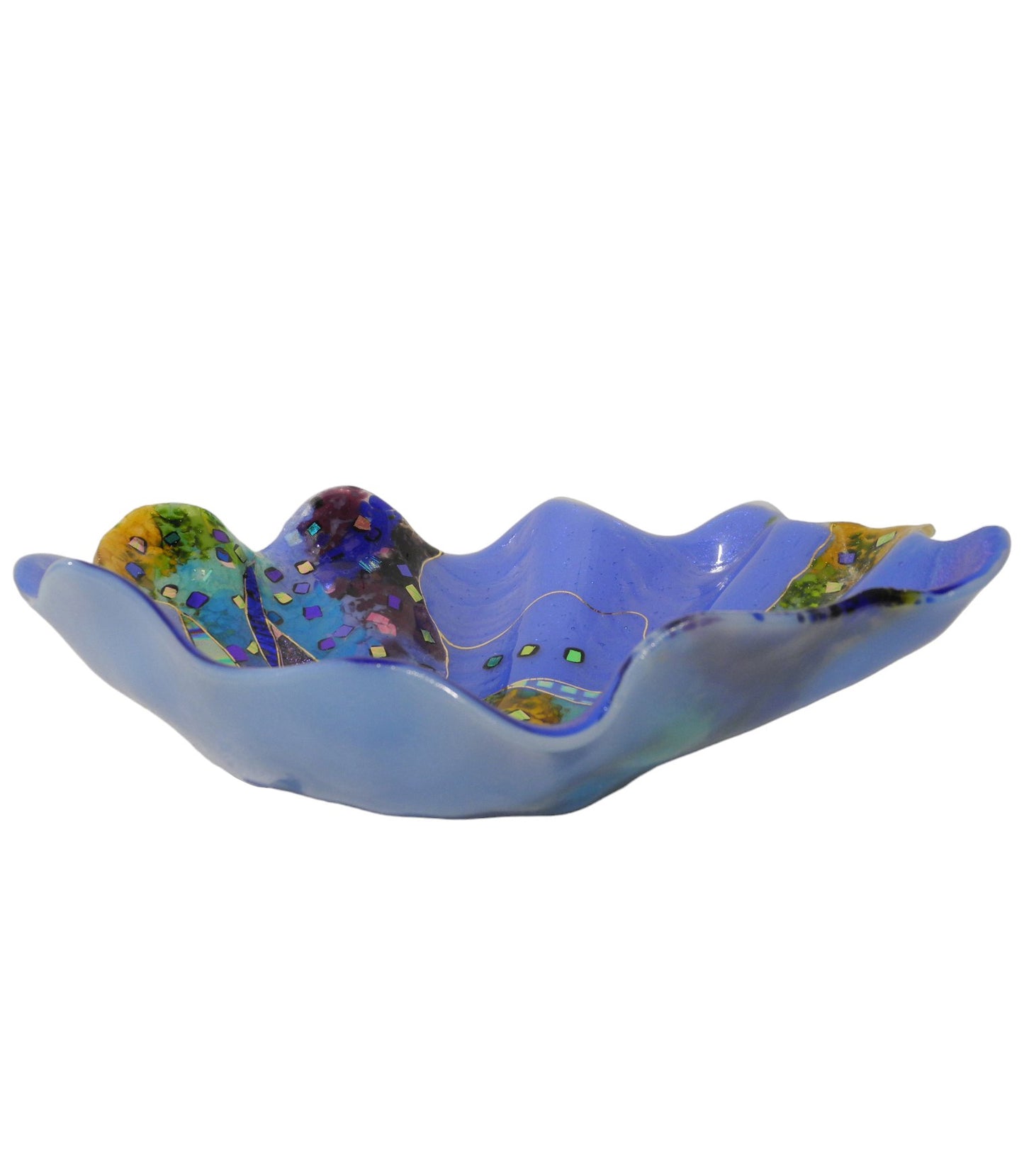 Cuenco grande de conchas - Azul claro