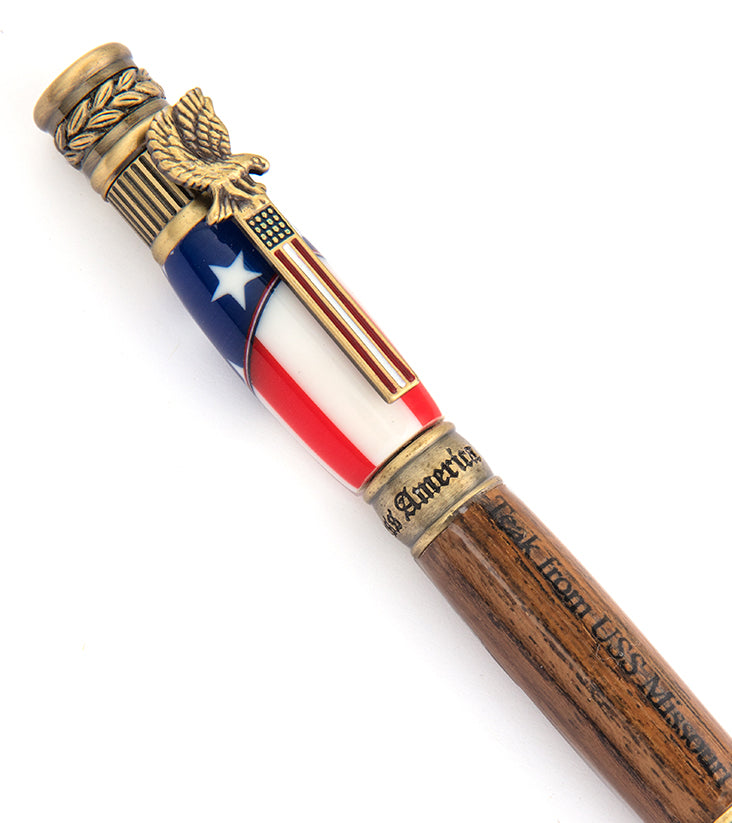USSミズーリ チーク/樹脂ペン、パトリオットアンティーク