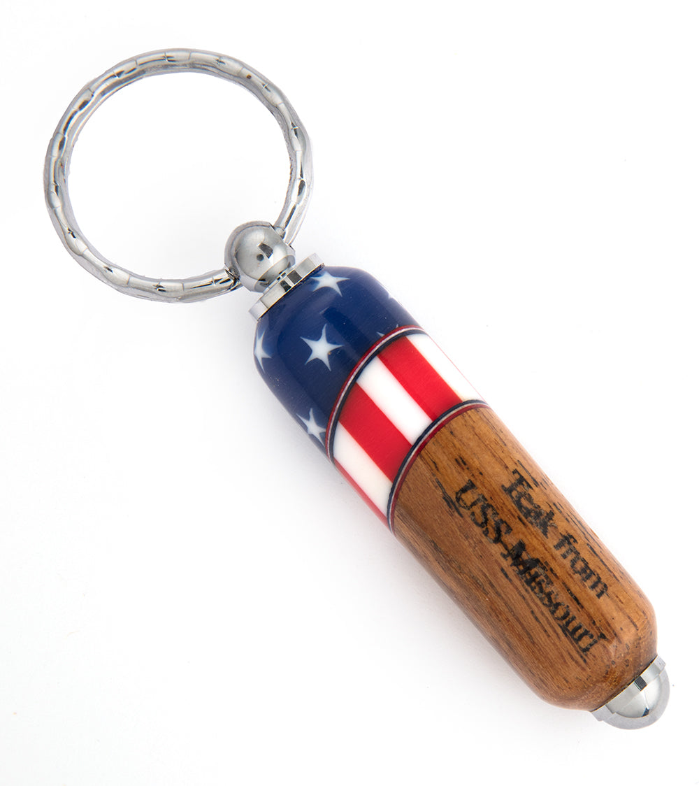 USS Missouri Teak/Resin Key Ring