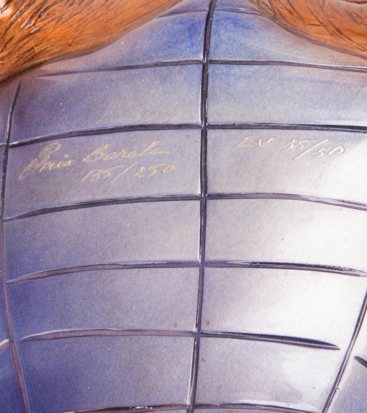 クリス・バレラ作ブロンズ彫刻「ラグーン - 紫」