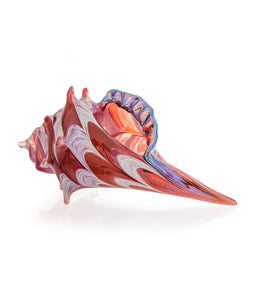 Glass Sculpture "Mini Conch Shell - Pink" by Ben Silver