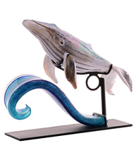 Glass Sculpture "Whale on Wave" by Ben Silver