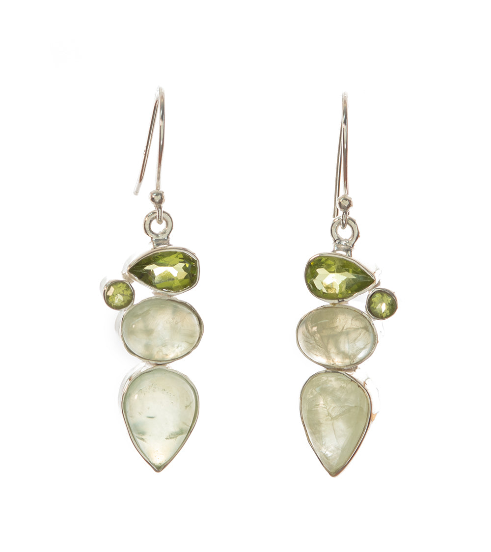 Pendientes de peridoto y prehnita - BOBB36079