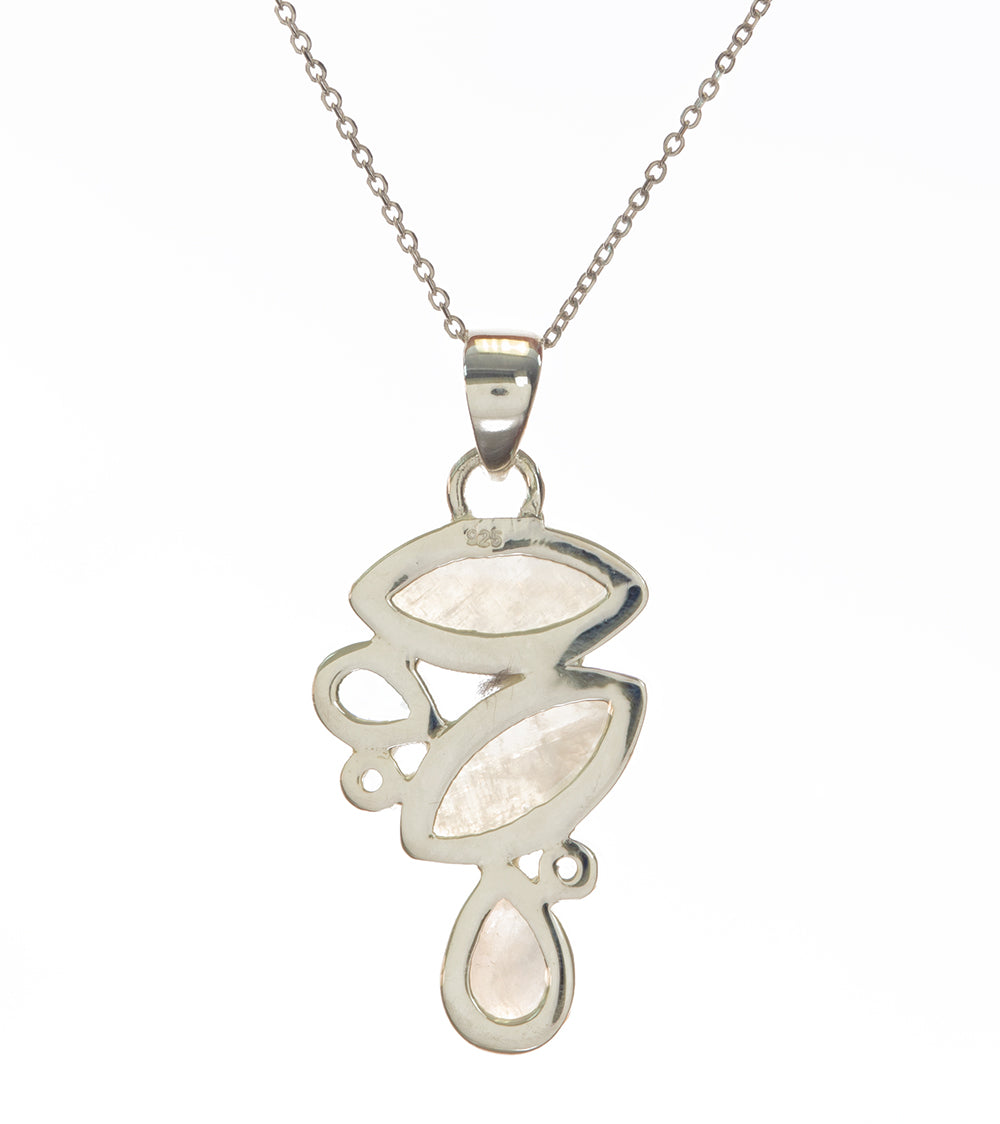 レインボームーンストーン&ブルートパーズペンダント - BOBB36090+M&M37477