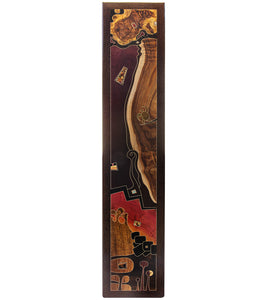 Wood Inlay Mural "Turtle's Long Ride" by Chris Cantwell