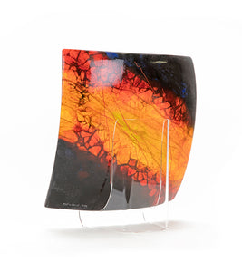 9" x 9" Lava Square Plate by Marian Fieldson