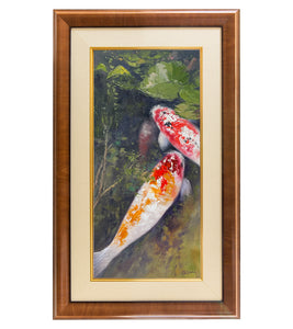 Original Painting: The Flamboyance of Koi by George Eguchi