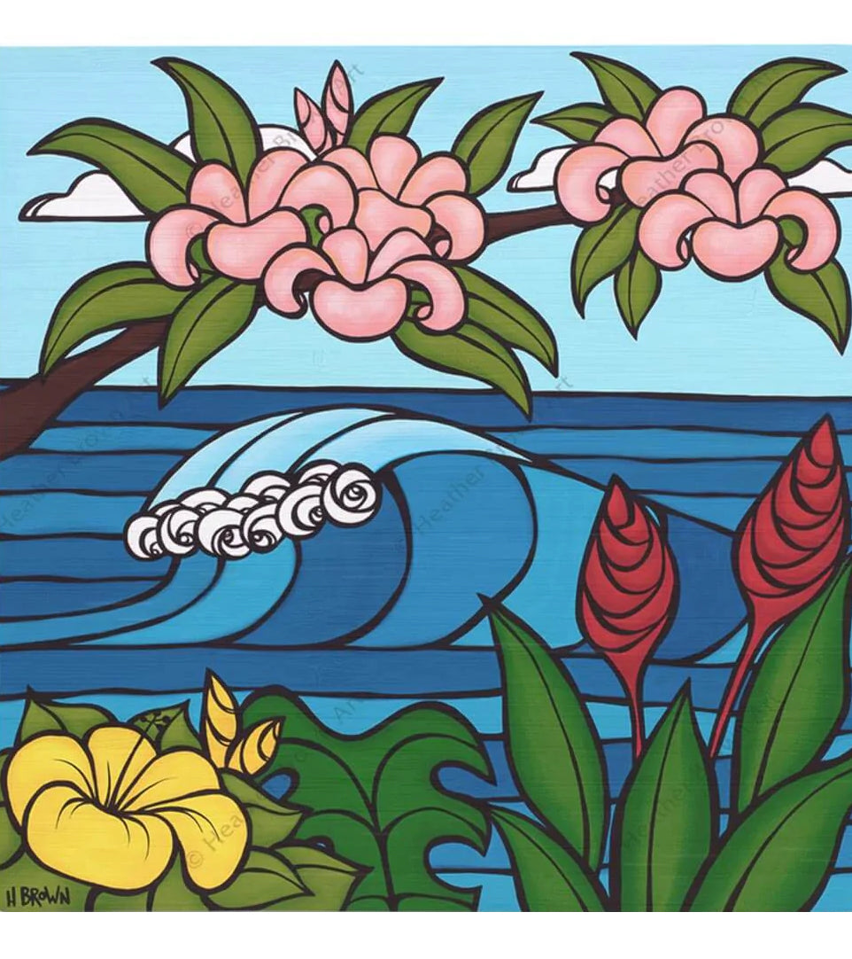 Plumerias rosas de Heather Brown - Edición limitada Giclée