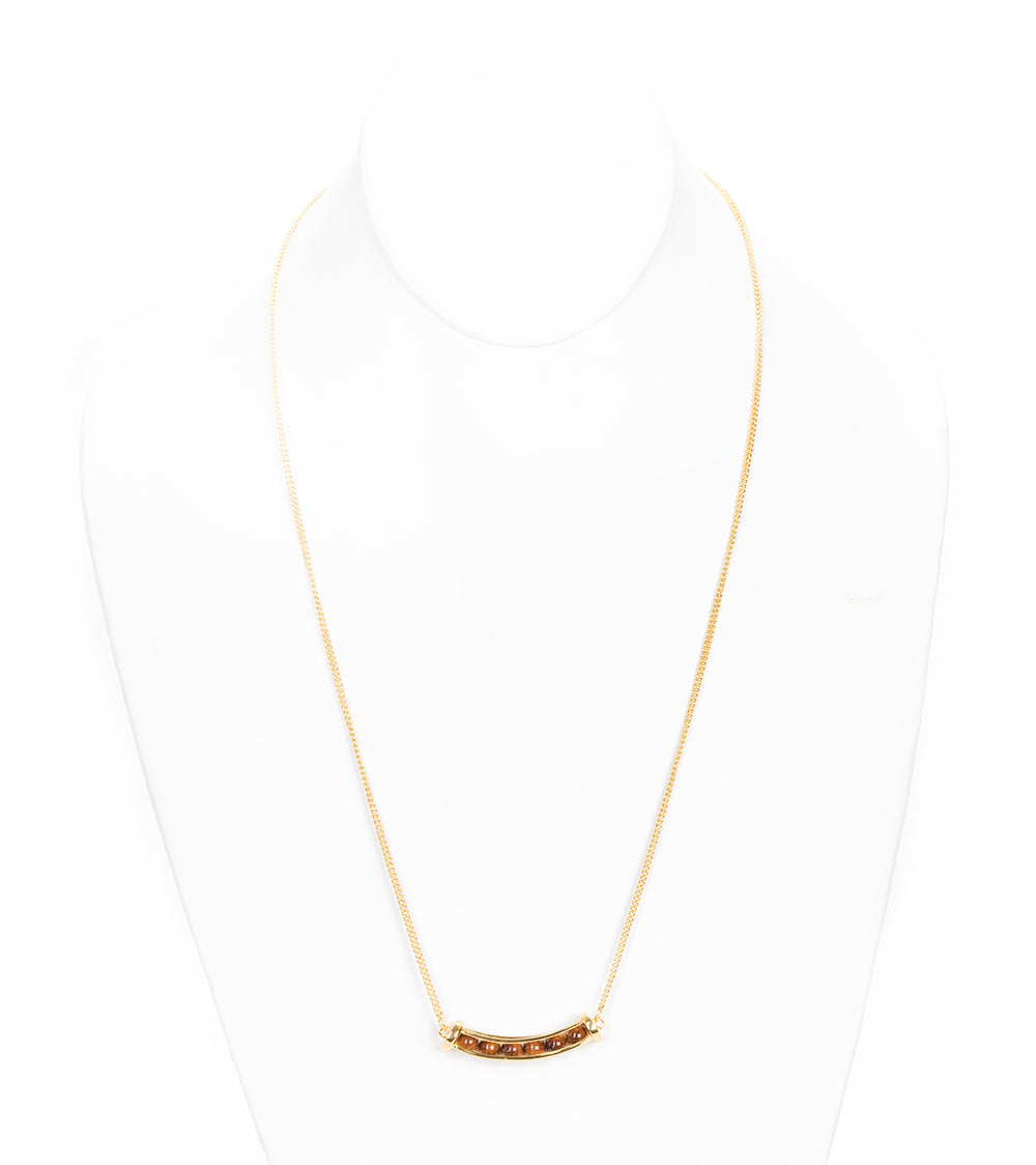 Collar con barra de cuentas de koa exclusivo