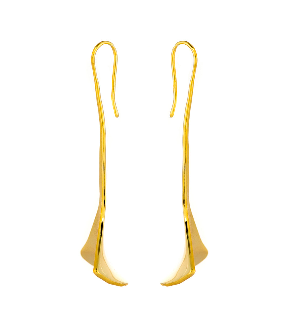 扇形のヤシの釣り針のイヤリング