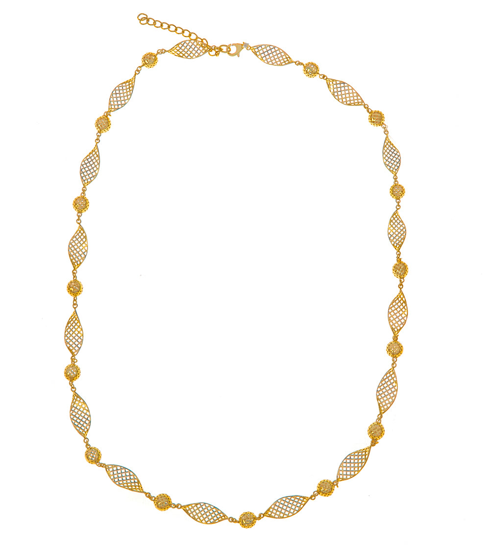 フキラウツイストボールネックレス