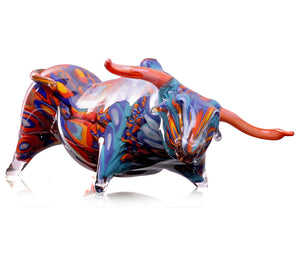 Glass Sculpture "Ox" by Ben Silver