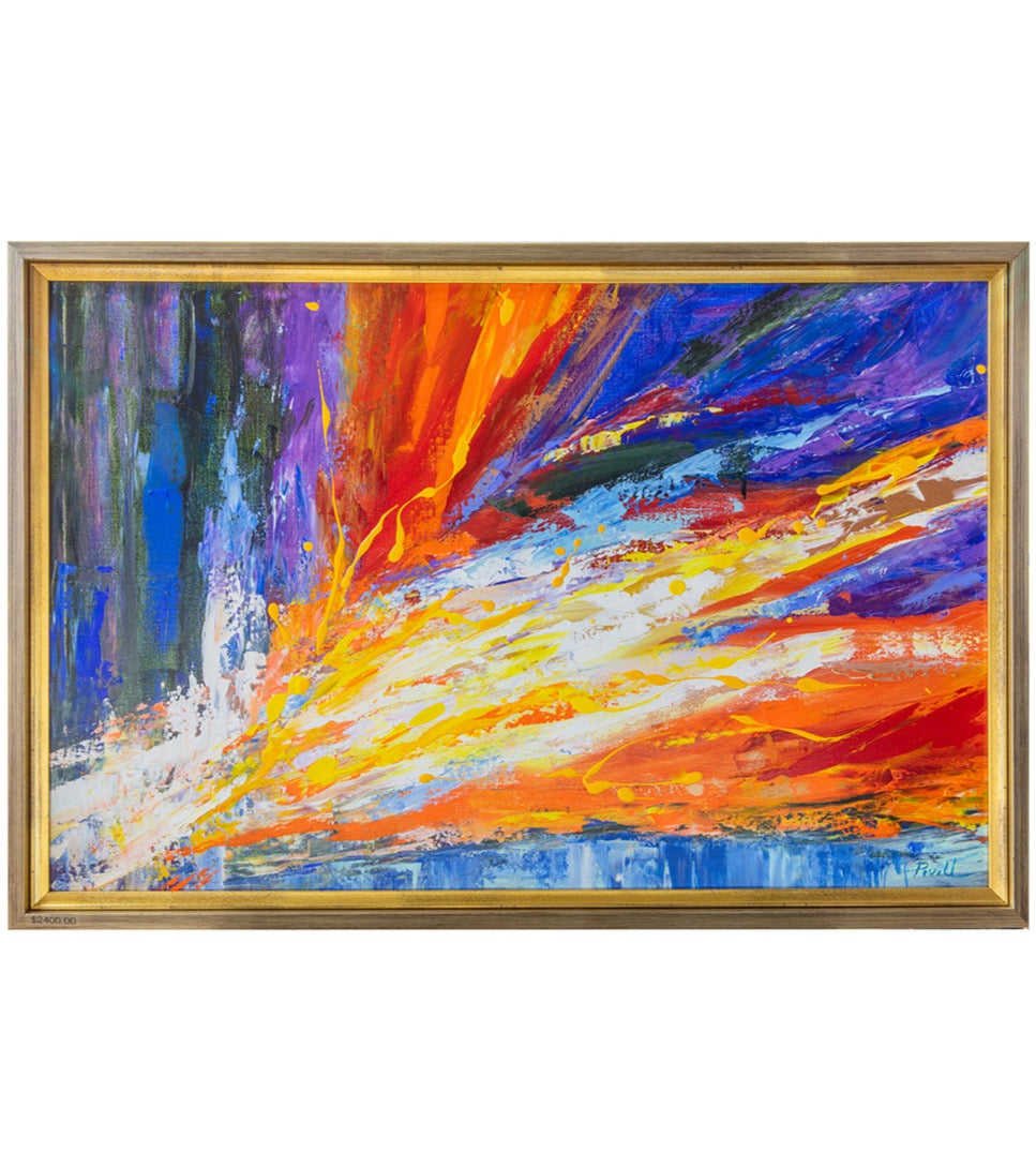 Pintura original: La danza de Pelé 11/22 de Michael Powell 30x20