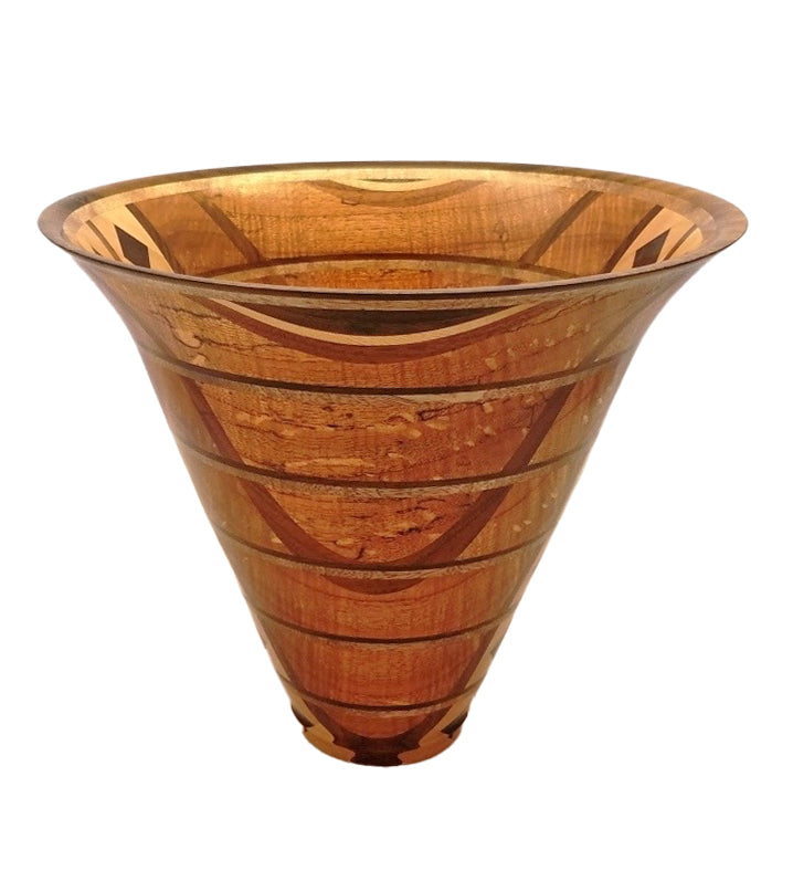 Vasija de madera laminada de koa "Double Diamonds" de Rob Woodward