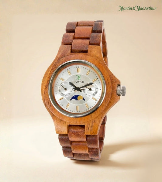 New Wood Watch Styles in Moon Phase and Mother of Pearl