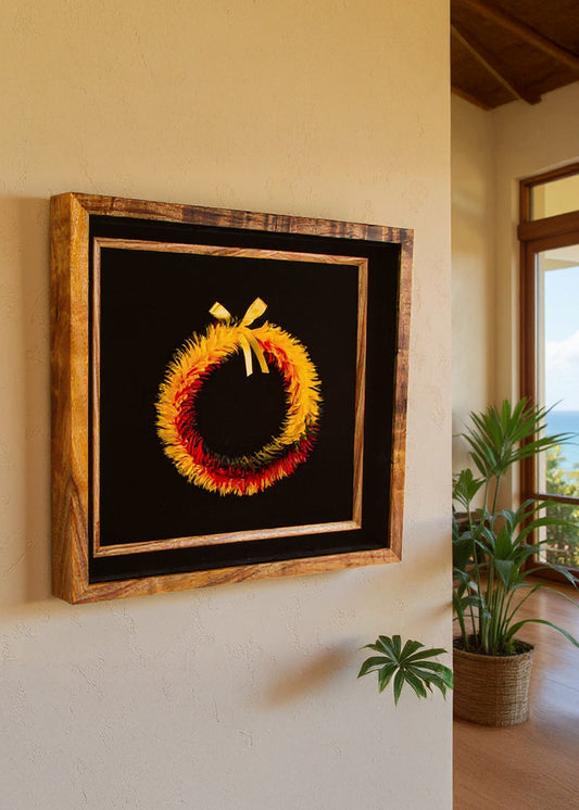 Hawaiian Feather Lei and Koa Wood: Combining Tradition with Modern Craftsmanship