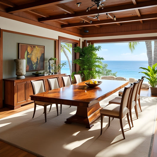 How to Style a Dining Table with Koa Wood Accessories