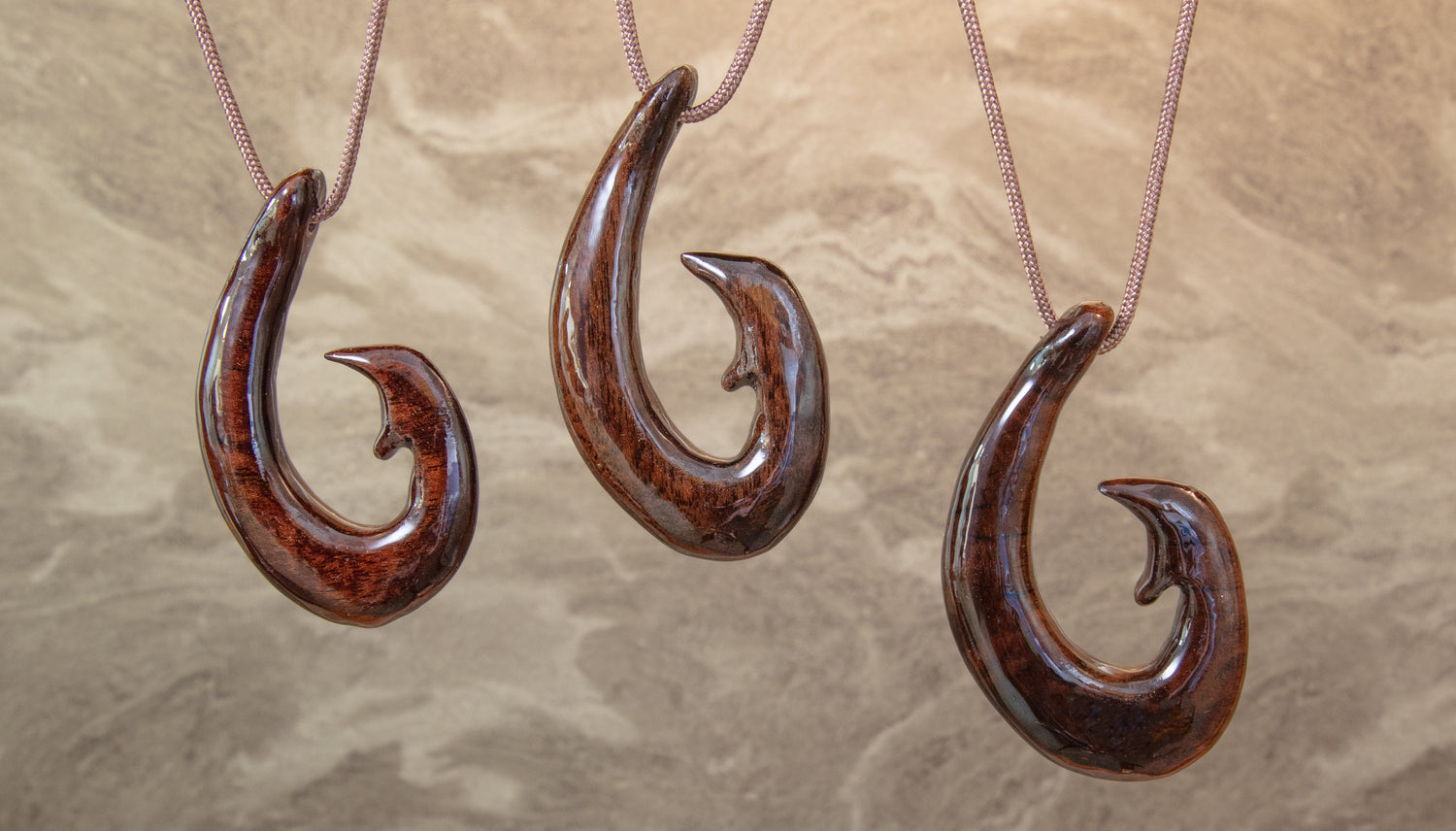 USSM Teak Hook Pendants