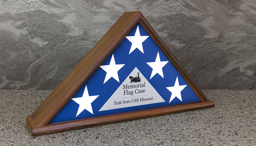 USS Missouri Teak Memorial Flag Cases