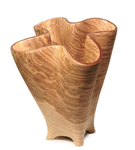 Carved Vessel "Undulating Oak Vase II" by Andy DiPietro