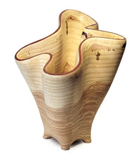 Carved Vessel "Undulating Oak Vase" by Andy DiPietro
