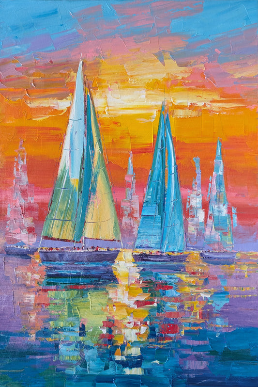 Sundown Sailing by Roman Czerwinski