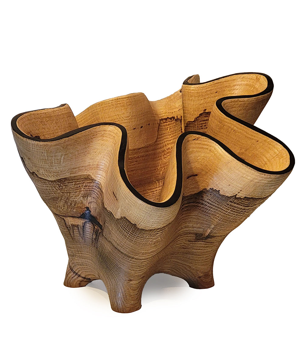 Vasija tallada "Cuenco de roble blanco" de Andy DiPietro