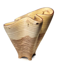 Carved Vessel "Undulating Oak Vase" by Andy DiPietro