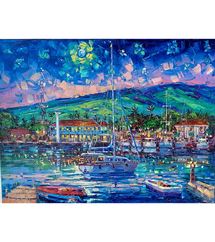 Starry Night in Lahaina by Roman Czerwinski