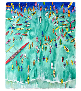 Paddle Out for Lahaina #24 by Sarah Houglum