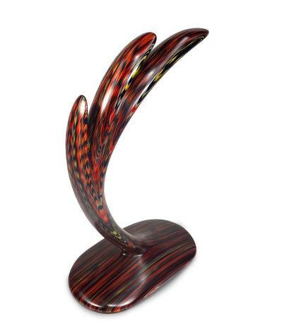 ロック・クロス作 木彫「3 Spinner Dolphin」