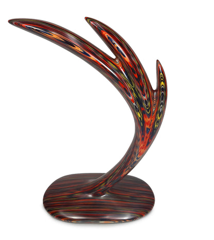 ロック・クロス作 木彫「3 Spinner Dolphin」