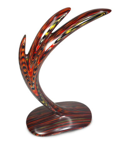 ロック・クロス作 木彫「3 Spinner Dolphin」