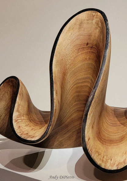 Carved Sculpture "Walnut Ribbon" by Andy DiPietro