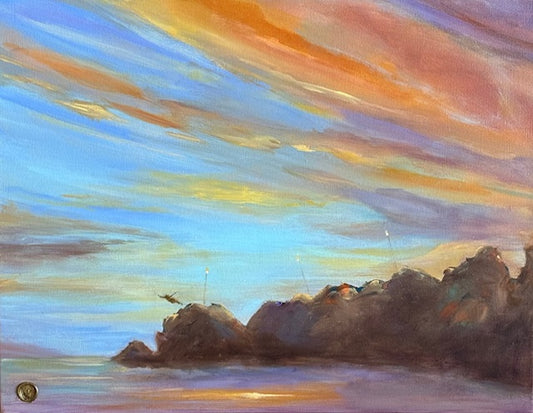 Salto del alma 18" x 14" de Sibet Alspaugh