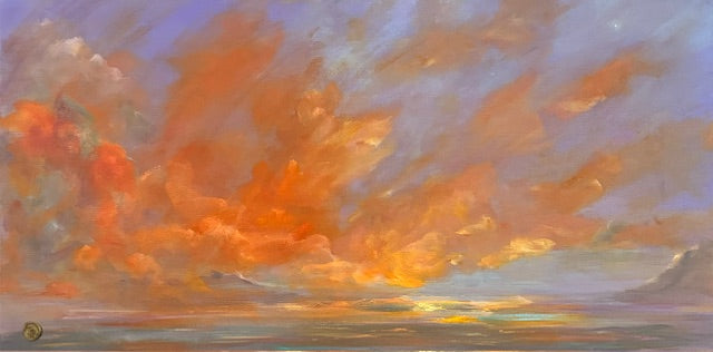 Estrella vespertina (Hōkū ahiahi) 24" x 12" de Sibet Alspaugh