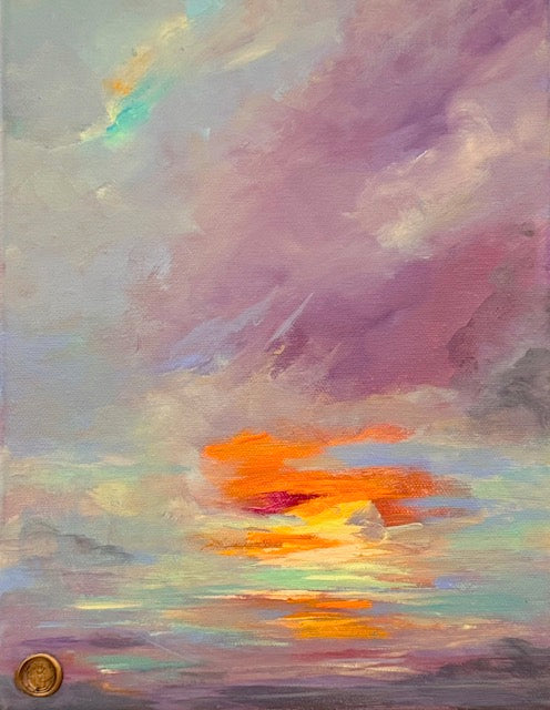 シベット・アルスポー作「天上の風」9インチ×12インチ