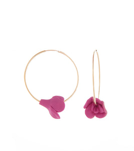 Small Hoop Pink Lokelani Earrings